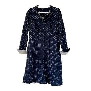 ✨Boden ✨ Polka Dot Long Sleeve Shirt Dress.